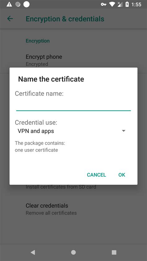 import cert from smart card into android|install ca certificates on android phone.